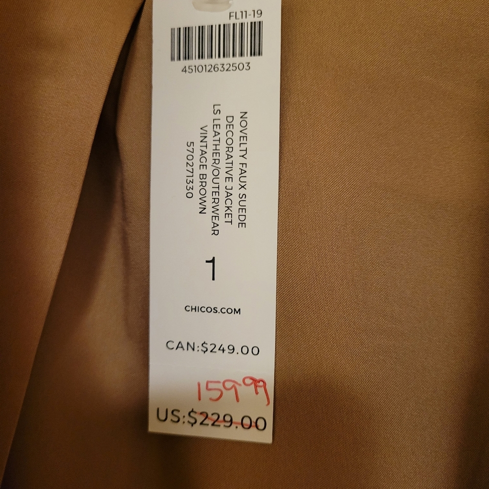 Chico's  Suede Jacket - Picture 2 of 3